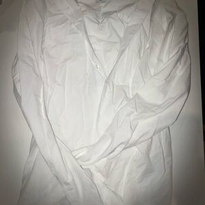 Zara Slim Fit White Collared Dress Shirt